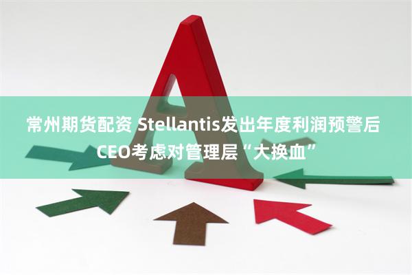 常州期货配资 Stellantis发出年度利润预警后 CEO考虑对管理层“大换血”